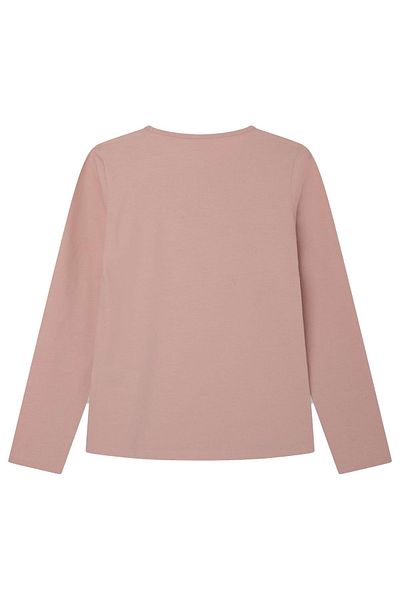 Pepe Jeans Mädchen Langarmshirt - HANA GLITTER LS, Baumwolle, Rundhals, Glitzer, Logo, einfarbig