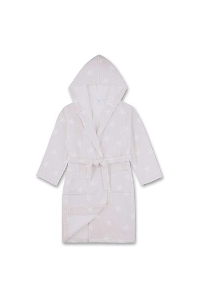 Sanetta Mädchen Bademantel - Terry Fleece, Kapuze, Taschen, Sterne