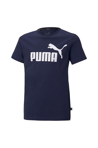 Puma Boys' T-Shirt - Cotton, plain, logo print, round neck