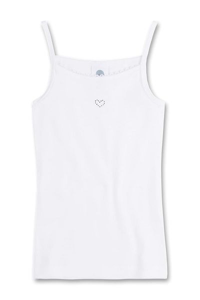 Sanetta Mädchen Unterhemd – Herzmotiv-Shirt aus Bio-Baumwolle