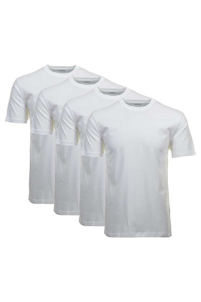 Ragman Herren Ticket 4er Pack – 1/2 Arm, Rundhals, Unterhemd