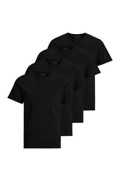 Jack & Jones JACK&JONES Herren T-Shirt, 4er Pack - JACBASIC CREW NECK TEE, Ku...