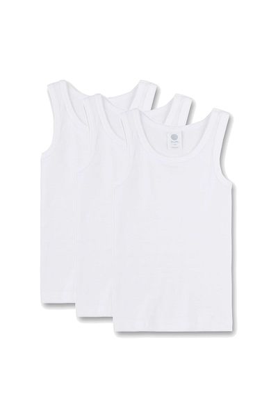 Sanetta Jungen Unterhemd 3er-Pack – Hemden ohne Armaturen, Unterhemden, Basic, Bio-Baumwolle