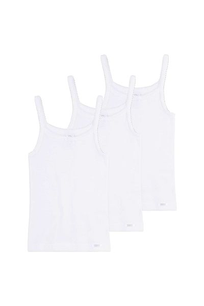 Sanetta Mädchen Unterhemd 3er-Pack – Basic-Shirt und Sleeve-Top
