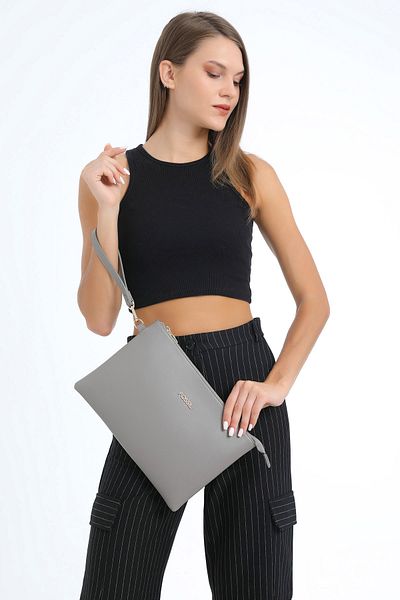 Fossil Дамска чанта портфолио и клъч от норка