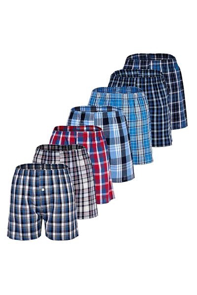 YOURBASICS Kinder Web-Boxer, 7er Pack - Amerikanische Boxershorts, gemustert, Spar-Pack