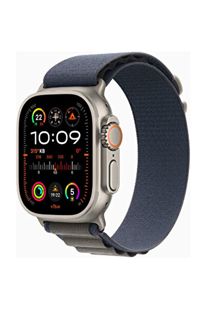 Apple Watch Ultra 2 GPS + Cellular, 49mm Titanyum Kasa ve Mavi Alpine Loop - ...