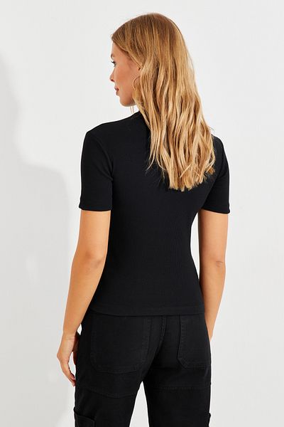 Cool & Sexy Schwarze, geknöpfte Camisole-Damenbluse EY2560