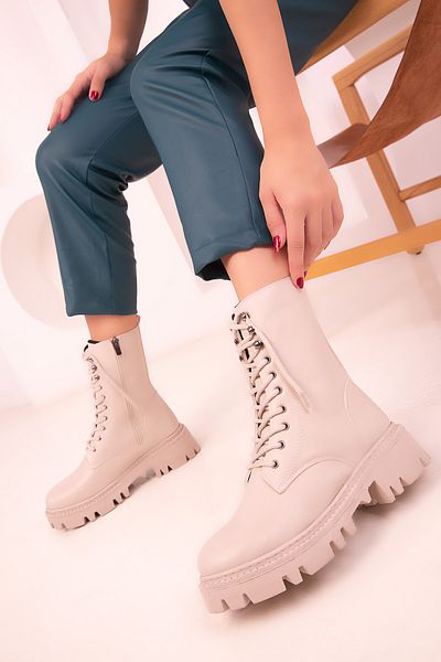 SOHO Beige Women's Boots & Booties 18410