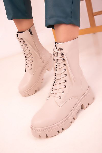 SOHO Beige Women's Boots & Booties 18410