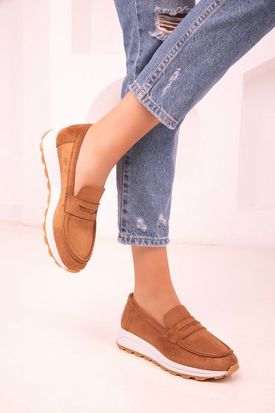 SOHO Tan Suede Women's Casual Shoes 18435