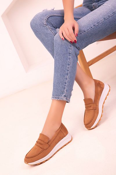 SOHO Tan Suede Women's Casual Shoes 18435