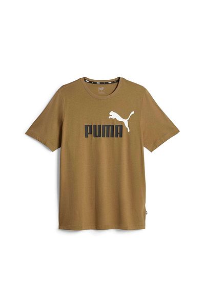 Puma Herren T-Shirt - ESS+ Essentials 2 Col Logo Tee, Rundhals, Kurzarm, uni