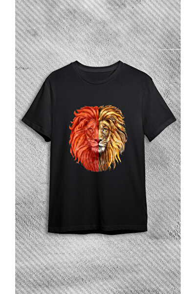 VİZYON İKRA Μπλουζάκι Unisex με στάμπα Moustache Lion
