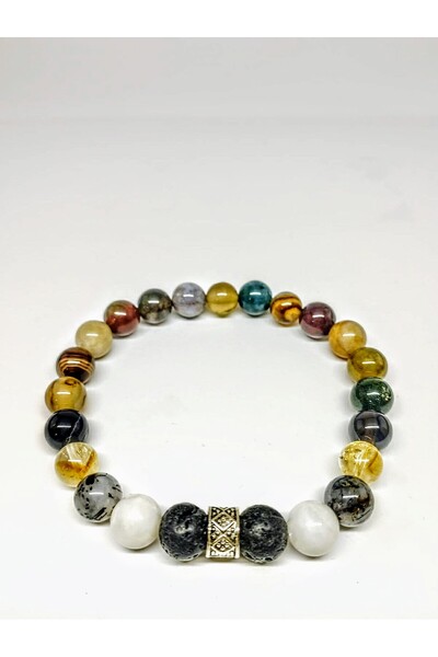 K&G foot rest مجموعة أساور الشاكرا: توازن الطاقة مع العقيق وحجر القمر وكوارتز...