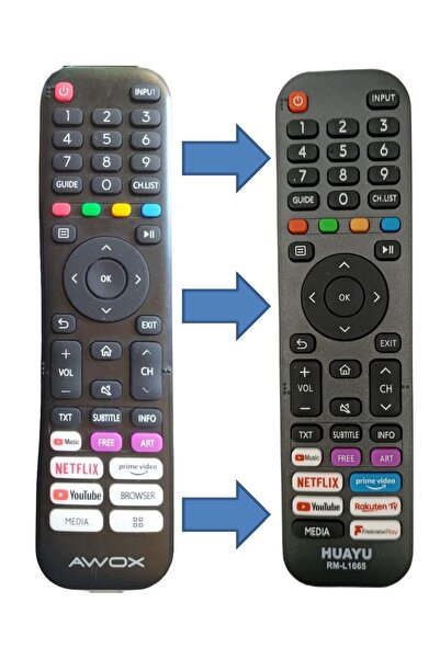 AWOX B225000UHD - B225580UHD/S/W VİDAA 4K Led Tv UZAKTAN KumandaSI