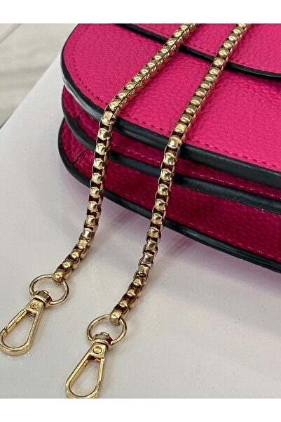 AĞIRSOY مقبض حقيبة سلسلة 130 سم ذهبي فاتح مع خطاف مثبت في النهاية