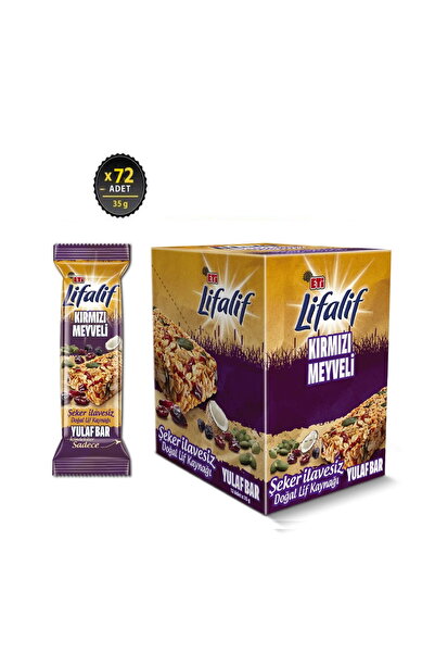 Eti lifalif kırmızı meyveli şeker ilavesiz doğal lif kaynagı sağlıklı atıştır...