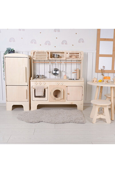 Anne ve Tasarım Ahşap Montessori Oyun Mutfağı