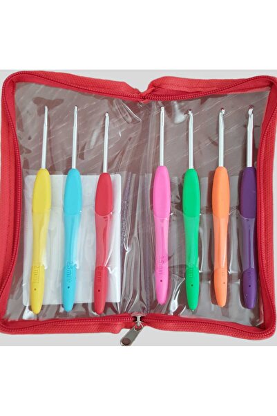urzsmell Çantalı Yumuşak Silikon Saplı Tığ Seti 7 Farklı Numara (2mm-2.5mm-3mm-3.5mm-4mm-4.5mm-5mm...)