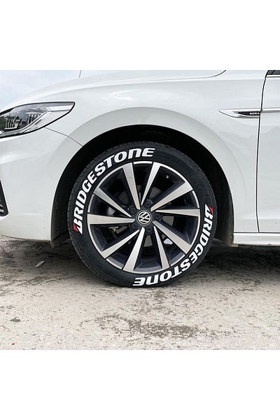 bombtire Bridgestone 2.5 cm Original Rubber Tire Lettering - 8 Pieces of Top Quality