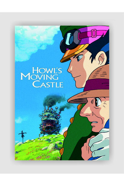 fırsatlar diyarı Howl's Moving Castle Yürüyen Şato Studio Ghibli Anime Poster...