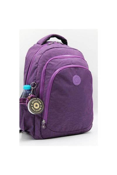 Bevitton Pmr Crinkle Waterproof Fabric Unixes Purple Backpack 6800