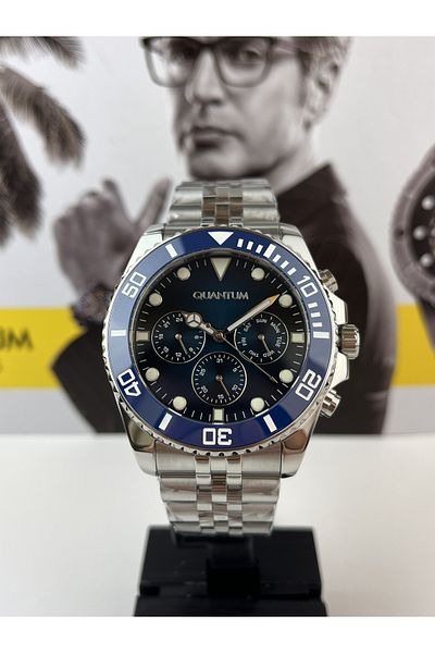 Quantum STEEL MEN'S WRISTWATCH JUBY BRACELET 10 ATM WATER PROOF 2 YEARS WARRANTY