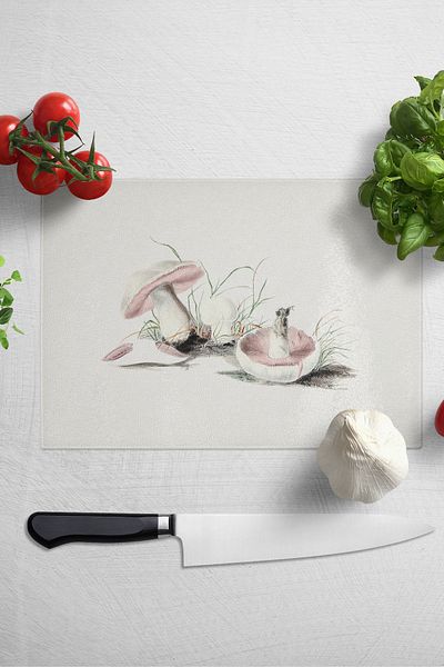 Postifull Cutting Board, Thick And Unbreakable Glass Print - Vintage Tomato, 21*30cm, Chopping Board
