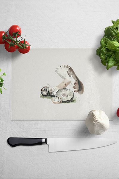 Postifull Cutting Board, Thick And Unbreakable Glass Print - Vintage Cork - 21*30cm, Chopping Board