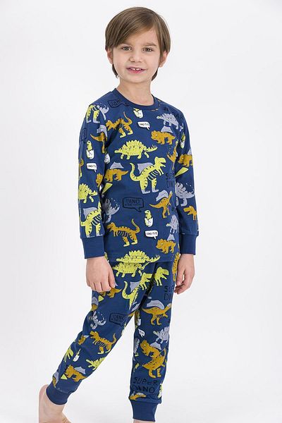 ROLY POLY Rolypoly Super Dino Dark Indigo Boy's Pajama Set