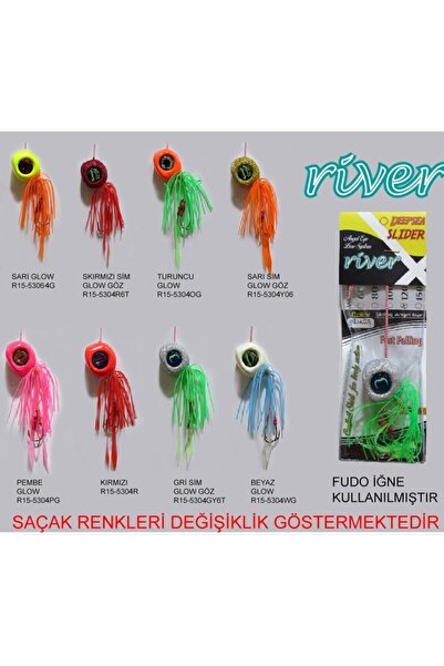 RİVER Deepsea Tai Rubber Slider Jig Yem 120 Gr Kırmızı Simli