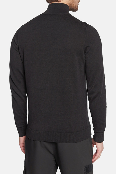 HUGO % 100 Organik Pamuk Fermuarlı Yaka Logolu Regular Fit Kazak Erkek KAZAK 50474164 001