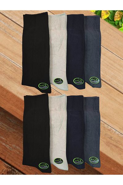 Leement socks Мъжки зимни безшевни бамбукови чорапи, 8 чифта, класически
