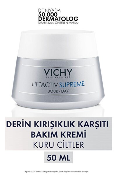 Vichy Liftactiv Supreme Kuru Ciltler için Kırışıklık Karşıtı Bakım Kremi (50ml)