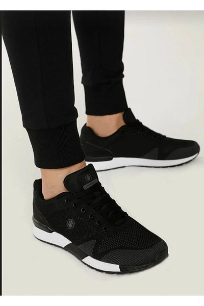 lumberjack VENDOR MEMORY FOAM ORTHOPEDIC LACE-UP MESH LIGHT BLACK WHITE MEN'S SPORTS SHOES