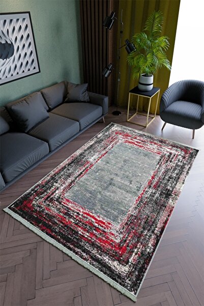 10 Post Online Salon Halısı Modern Spor Kırmızı Kaydırmaz Kesme Yıkanabilir I...