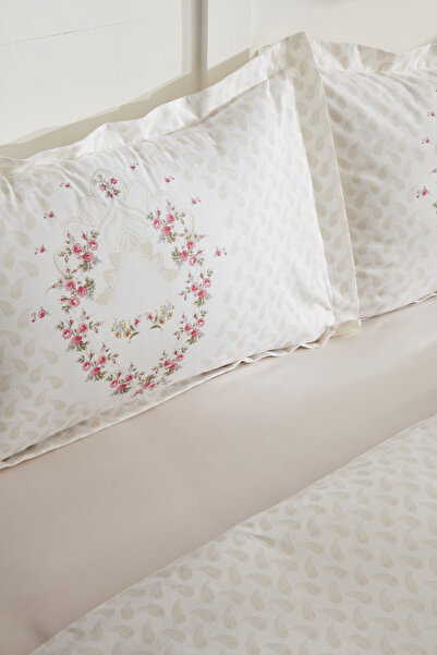 Karaca Home Sonya zöld 100% pamut dupla paplanhuzat szett