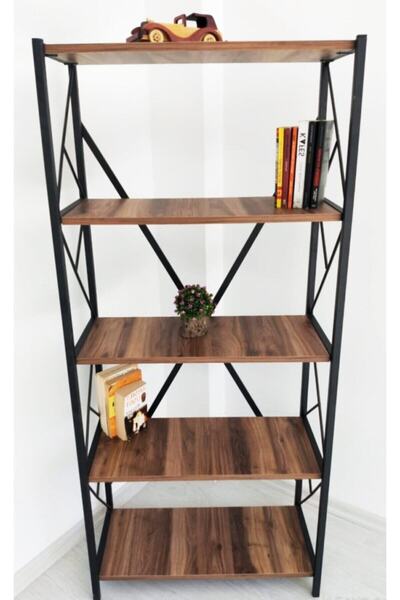 STONE CONCEPT MOBİLYA 5 Raflı Concept Kitaplık Ceviz