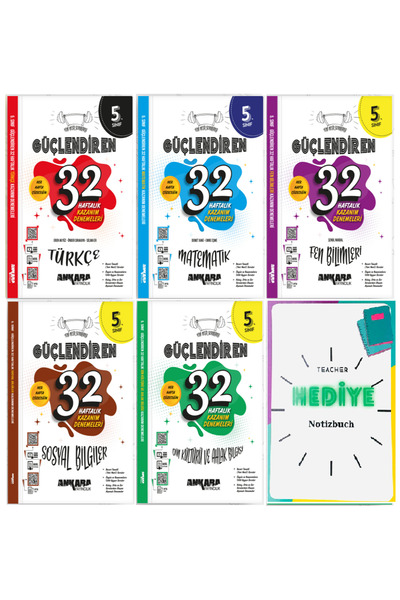 Ankara Yayıncılık 2024 Güncel 5.Sınıf 32 Haftalık Denemeler Full Süper Set