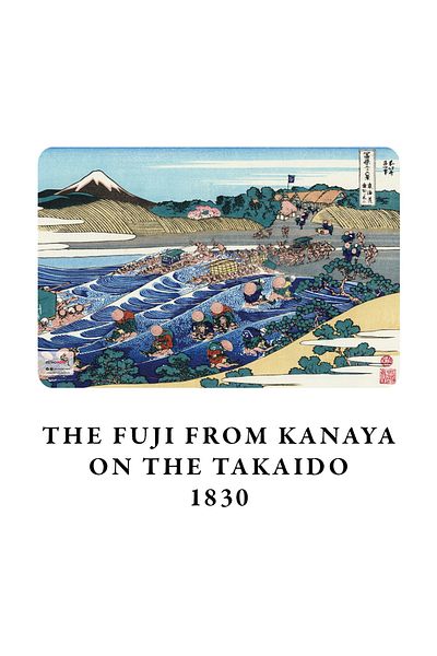 retronote Hokusai 4-Piece Notebook Set 3 - Mount Fuji Series III - Unlined - 48 Pages - 10.5x14cm