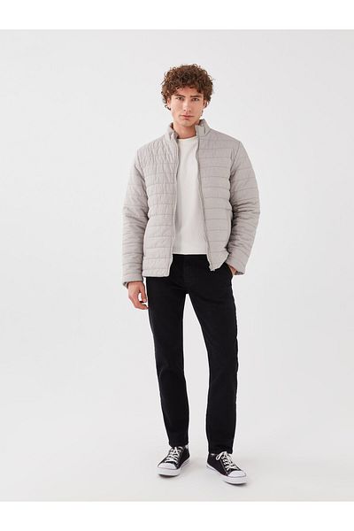 LC Waikiki Men's Slim Fit Puffer Jacket - Stand Collar