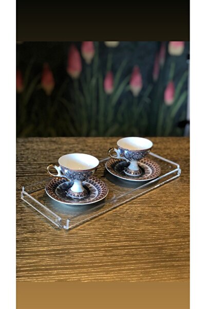 Queen Bee İstanbul Effaf Plexiglass Baton Serving and Presentation Tray - Set of 2