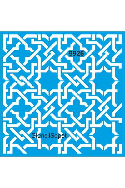 StencilSepeti Kündekari Deseni - Stencil Boyama Şablonu 30x30cm