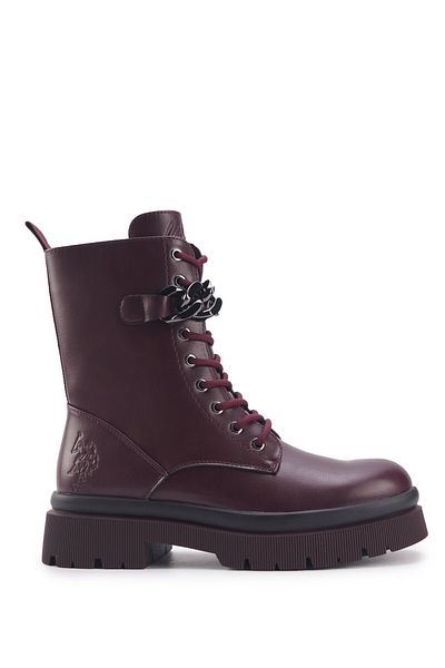 Burgundy polo boots discount