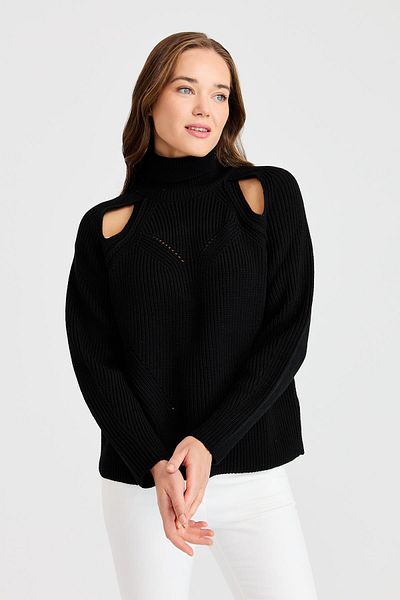 Two Mail SHOULDER DETAILED KNITWEAR BLUZ 22161