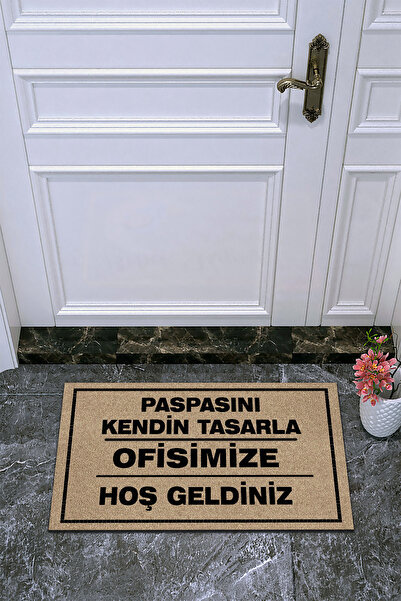 Pazarova Kişiye Özel Üretim Paspasını Kendin Tasarla/ofisimize Hoşgeldiniz Yazılı Kapı Önü Paspas