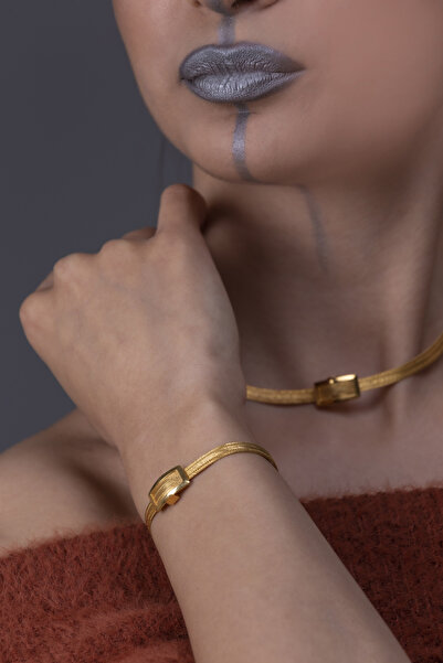 Black Sea Port 3 Sıra Trabzon Hasırı El Örmesi Altın Kaplama Gümüş Bileklik Bilezik