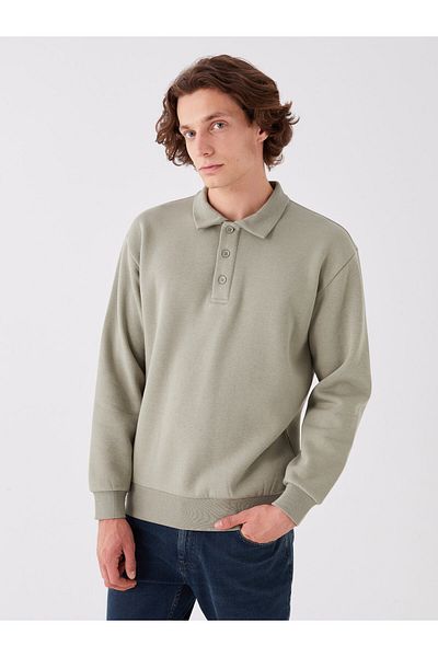 LC Waikiki Herren-Sweatshirt – Polokragen, lange Ärmel