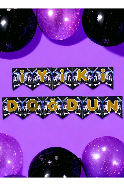 Happyland لافتة زخرفية لعيد الميلاد المجيد من Wednesday Addams، قطعة واحدة من...